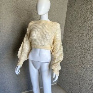 SHEIN Cream Textured Women's Sweater